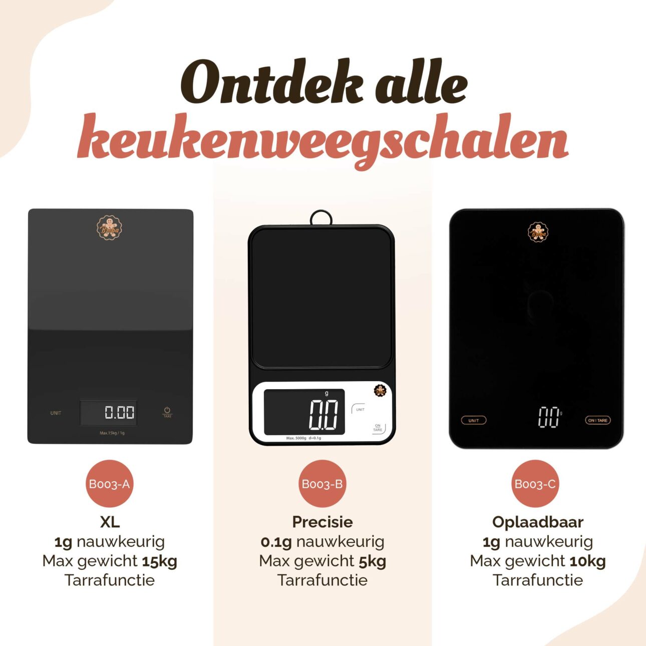 PLINT Retro Keukenweegschaal Creme