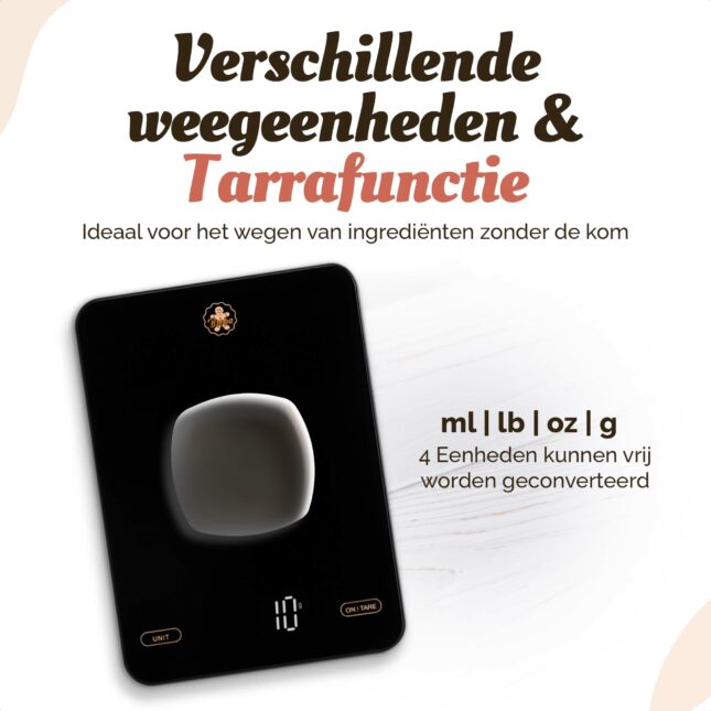 tarrafunctie digitale keukenweegschaal tarrafunctie digitale keukenweegschaal