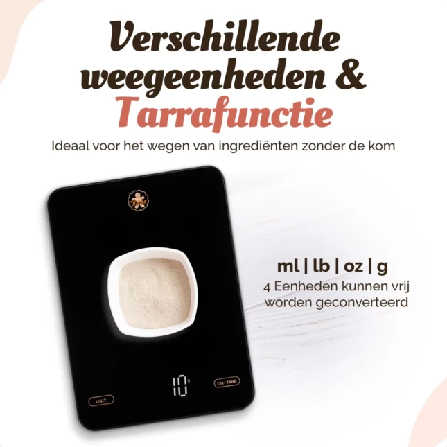 keukenweegschaal met tarrafunctie keukenweegschaal met tarrafunctie