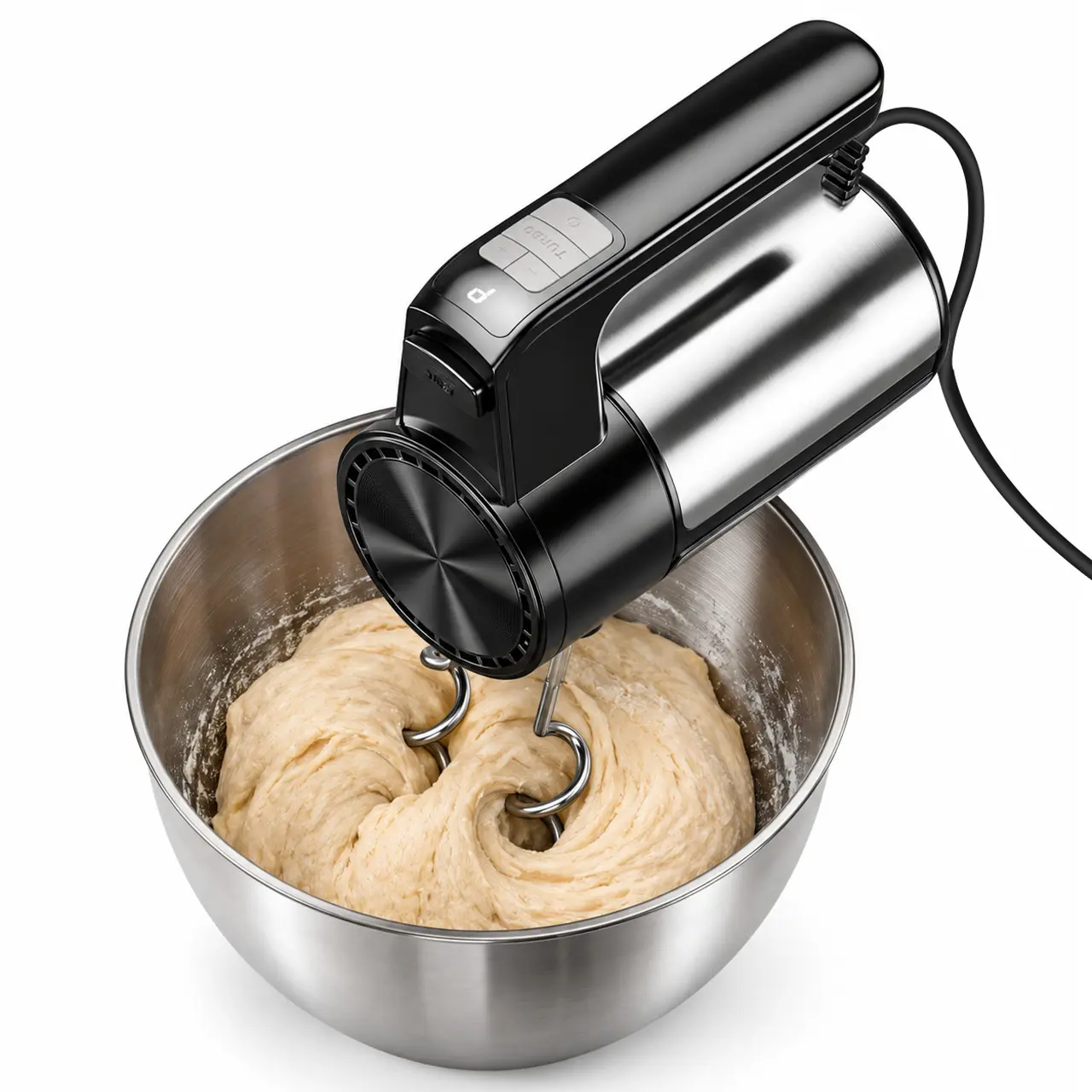 Mixer kneed deeg in kom