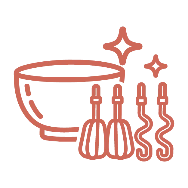 Mixer attachments and bowl.