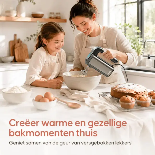 auto draft Vrouw en kind bakken samen