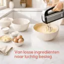 Keukenmixer maakt luchtig beslag