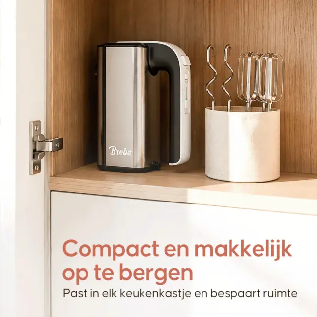 auto draft Compacte handmixer in kast