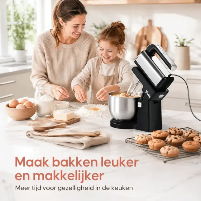 auto draft Moeder en kind bakken samen