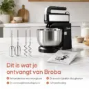 Zwarte handmixer met accessoires