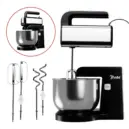 Zwarte keukenmachine met accessoires