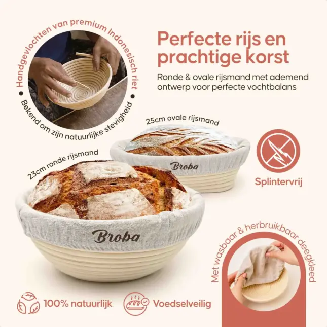rijsmandjes set rond & ovaal | voor dat échte warme bakkersgevoel bij jou thuis rijsmandjes set rond & ovaal | voor dat échte warme bakkersgevoel bij jou thuis