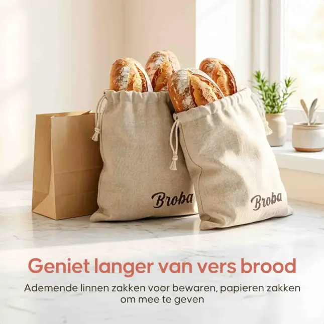 broodzak set linnen en papier broodzak set linnen en papier