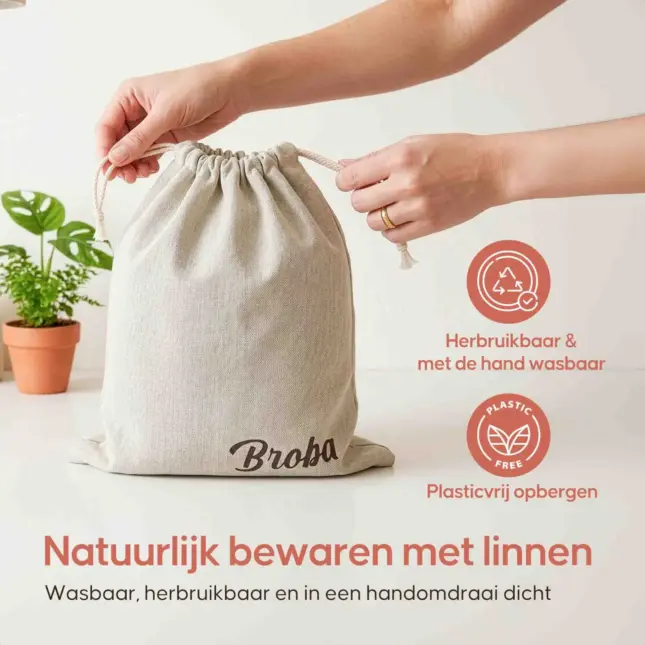 broodzak set linnen en papier broodzak set linnen en papier