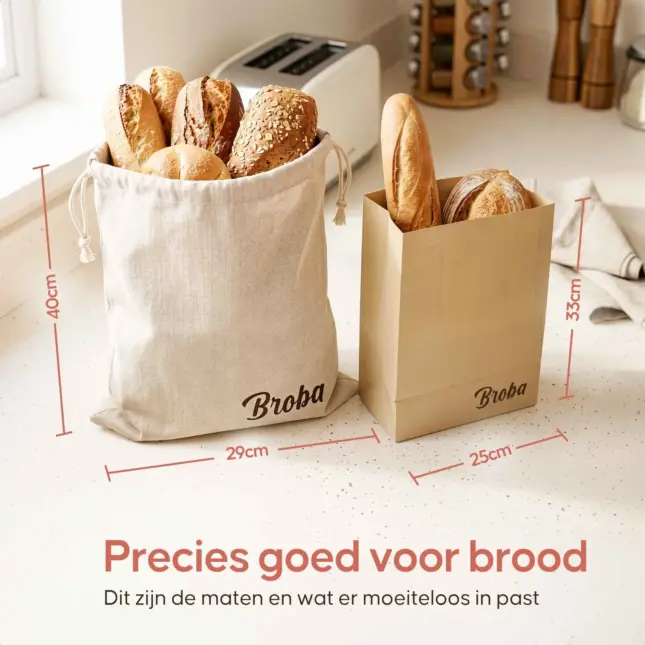 broodzak set linnen en papier broodzak set linnen en papier