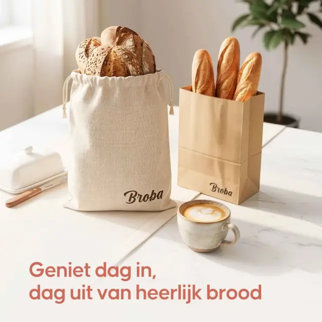 broodzak set linnen en papier broodzak set linnen en papier