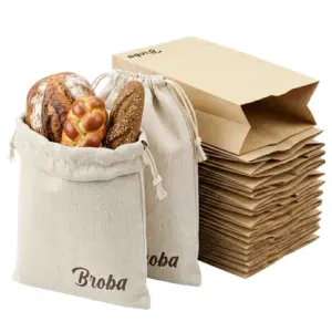 broodzak set linnen en papier