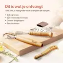 deegschraper en deegmesje set