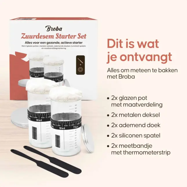 zuurdesem starter glas 2 stuks zuurdesem starter glas 2 stuks