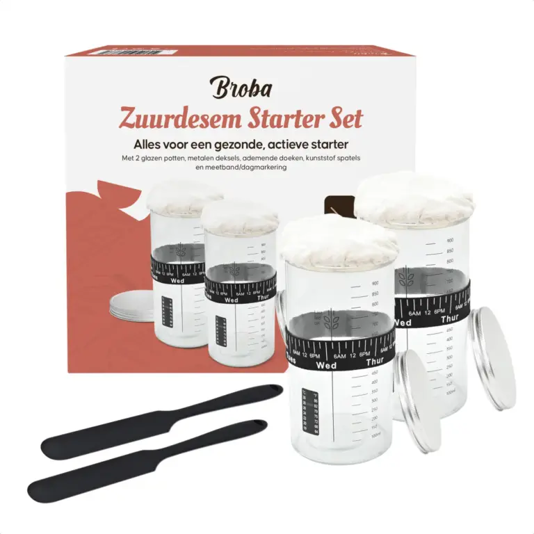 zuurdesem starter glas 2 stuks
