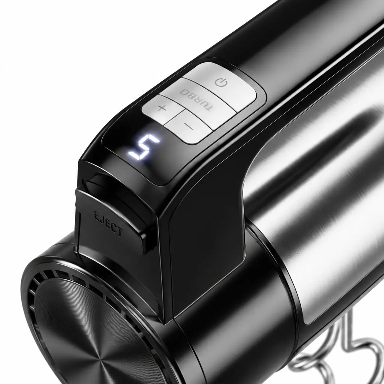 Zwarte handmixer met display