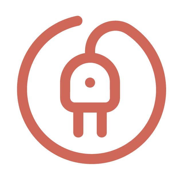 stekker symbool in cirkel