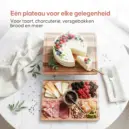 acaciahouten taartplateau met stolp