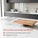 acaciahouten taartplateau met stolp