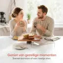 acaciahouten taartplateau met stolp