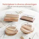 acaciahouten taartplateau met stolp