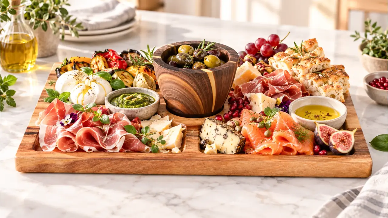 Borrelplank thema's en variaties