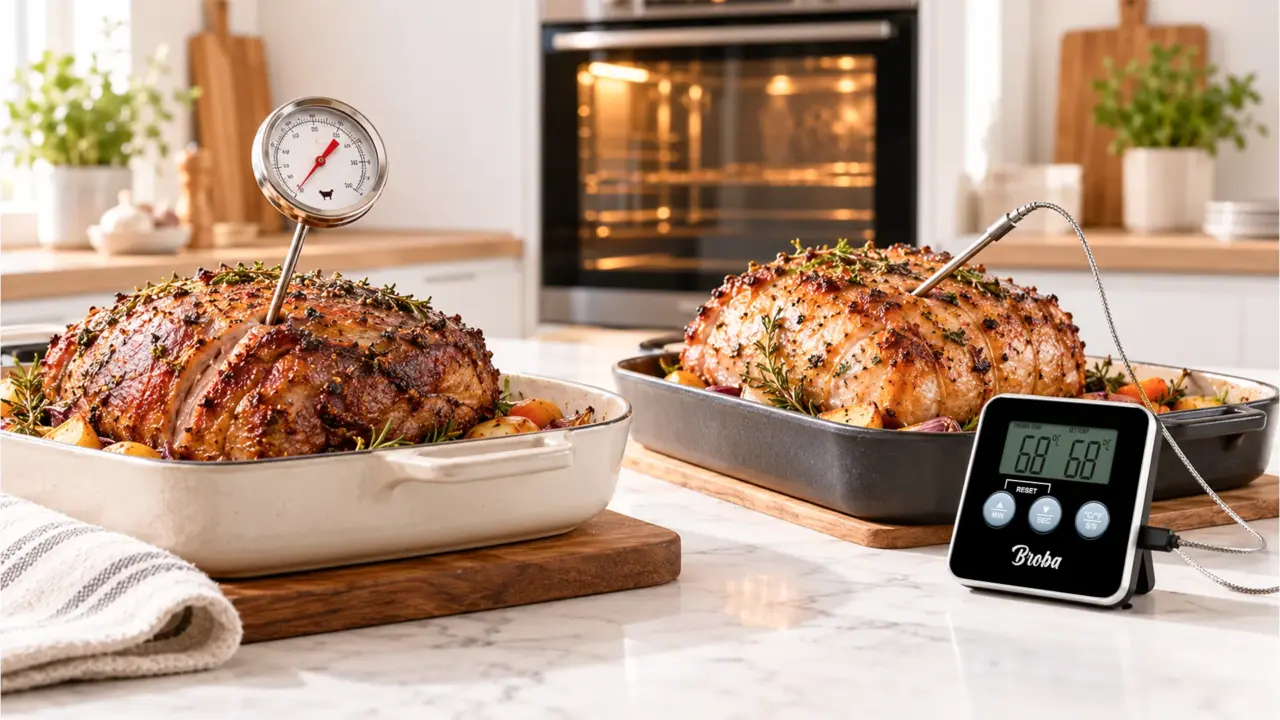 Kun je een vleesthermometer gewoon in de oven laten zitten